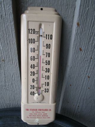 Vintage Feed Seed Thermometer The Stadler Fertilizer Co Fort Wayne Indiana