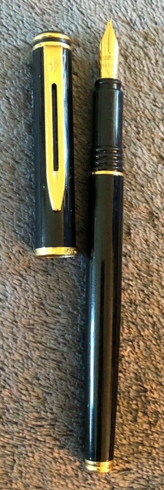 Waterford Fountain Pen - Black & Gold