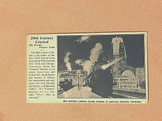 Vintage Ticket Envelope Buffalo Central Terminal,  20th Century Limited