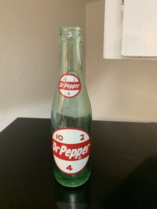1 Vintage Dr.  Pepper 6.  5 Oz Green Glass Bottle.  10 2 4.