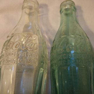 Coca - Cola COKE 2 Bottles Nov16 1915 & Dec25 1923 NewBern & Hillsboro NC 2