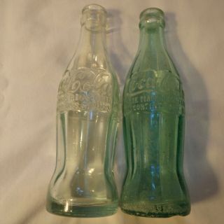 Coca - Cola COKE 2 Bottles Nov16 1915 & Dec25 1923 NewBern & Hillsboro NC 3