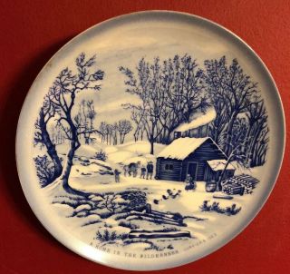 Currier & Ives “A Home In The Wilderness” Decorative Plate Japan Wall Hanging 2