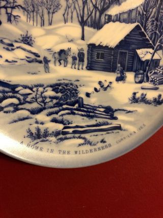Currier & Ives “A Home In The Wilderness” Decorative Plate Japan Wall Hanging 3