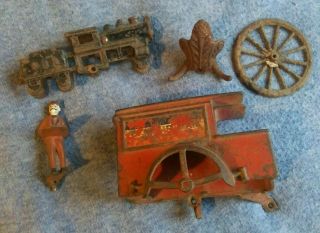 Cast Iron Toy Parts - Train,  Car,  Figure Others