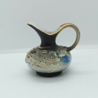 Vintage Dragonware Moriage Vase Pitcher Miniature Euc Japan