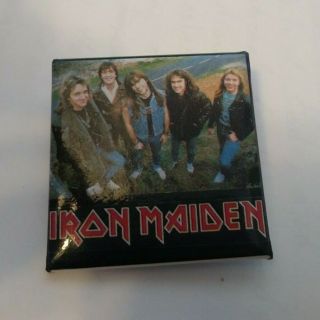 Iron Maiden Concert Vintage Badge Button Pinback Pin Promo Tour 366 80s