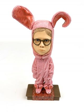 A Christmas Story Head Knocker Bobble Head Ralphie In Bunny Suit