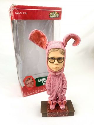 A Christmas Story Head Knocker Bobble Head Ralphie in Bunny Suit 2
