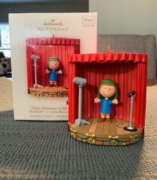 Hallmark 2007 Peanuts “what Christmas Is All About” Magic Ornament
