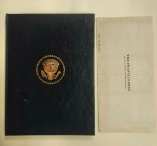 President Jimmy Carter Inauguration.  999 Silver Medal & Stamp Set FRANKLIN 2