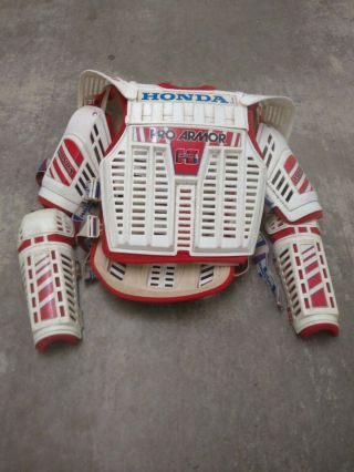 Vintage Honda Hallman Usa Motorcycle Pro Armor Chest Protector Atv Motocross