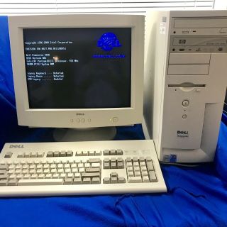 Vintage Windows 98 Se Dell Pentium Iii Beige Crt Monitor Kb Retro Gaming System