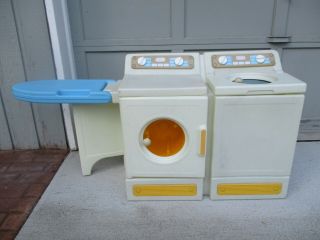 Vintage Little Tikes Washer & Dryer W/ironing Board Laundry Center