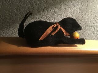 Vintage 1940s Mechanical Black Cat with Ball/ Vintage Wind - Up Toy Cat Japan 3