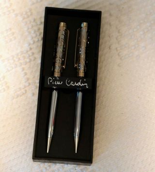 Vintage Pierre Cardin Ballpoint Pen Mechanical Pencil Set Gift Set Holiday