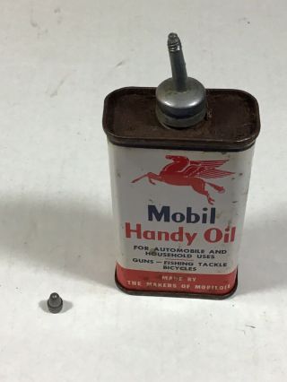 Mobil Handy Oil Lead Top Can W Pegasus Logo Socony Vacuum Oil Company Oiler Tin