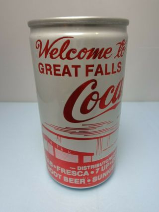 Coca Cola Coke Aluminum Bank Soda Pop Can Great Fall Momtana 70 Years Dr.  Pepper