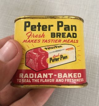 Vintage Food Advertising - PETER PAN BREAD & CAKE - ASK YOUR GROCER - Tin Toy Bank 3