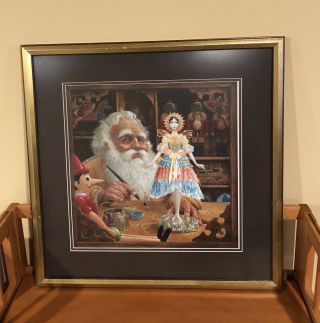James Christensen The Gift For Mrs.  Claus Signed Limited Edition Print Litho