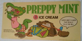 Baskin - Robbins Ice Cream 1983 Sign Poster Preppy Vintage