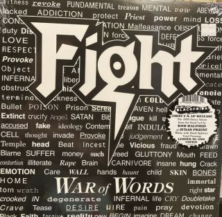 Fight - War Of Words Lp Rob Halford Vinyl Album Record Store Day Rsd 2019