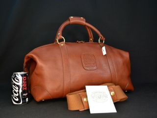 Ghurka No.  96 Cavalier I Chestnut Vintage Leather Travel Duffel Carry On Bag