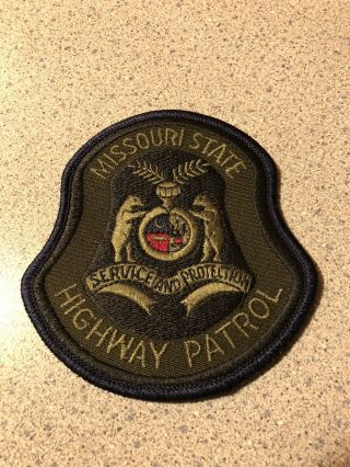 Missouri State Police Highway Patrol Subdued Swat Patch