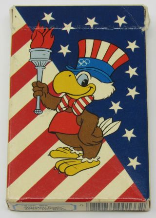 Vintage Sam The Olympic Eagle Playing Cards Uspcc Bridge Deck 1984 Games Usa La