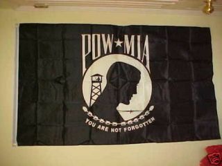 2 (two) 2 - Sided Pow Mia Flags 3 