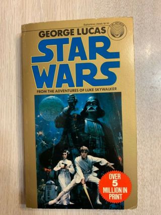 Star Wars Paperback 1976 First Edition Vf - From The Adventures Of Luke Skywalker