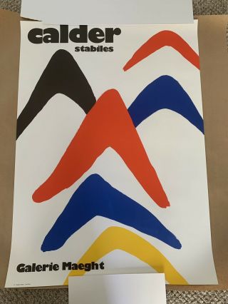 Alexander Calder Stabiles Galerie Maeght Lithograph Poster 1971