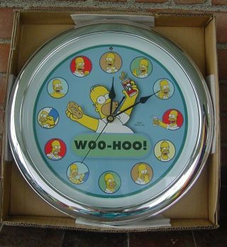 The Simpsons Homer Talking On The Hour Wall Clock 13 
