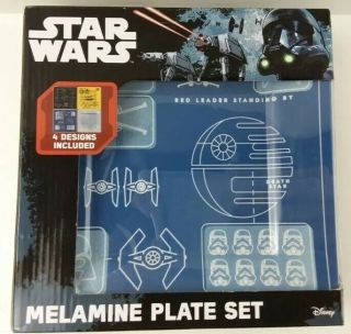 Underground Toys Disney Star Wars 4 Designs Melamine Plate Set Star Wars