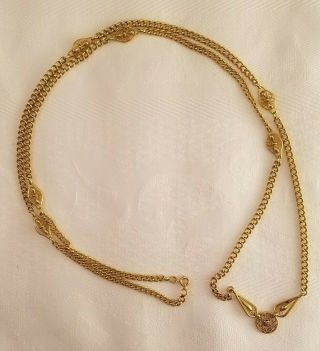 Vintage 14k Yellow Gold Filigree Chain Necklace,  39 " Long,  33 Grams.  Not Scrap.