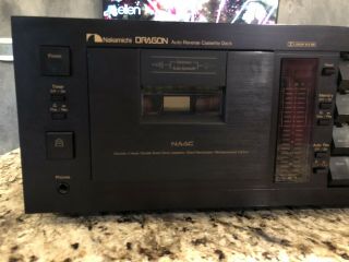 VINTAGE NAKAMICHI DRAGON STEREO CASSETTE DECK NEED BELTS 2