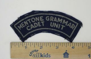 Australian Army Shoulder Flash Patch Post Ww2 Vintage Mentone Grammar Cadet Unit