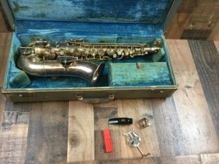Vintage King H.  N.  White Silver Alto Saxophone Sax // No Neck //////