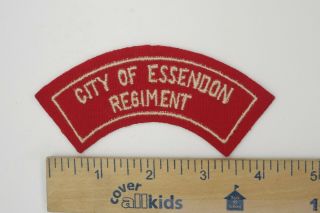 Australian Army Shoulder Flash Patch Post Ww2 Vintage City Of Essendon Regiment