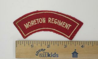 Australian Army Shoulder Flash Patch Post Ww2 Vintage Moreton Regiment