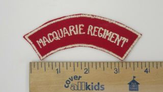 Australian Army Shoulder Flash Patch Post Ww2 Vintage Macquarie Regiment