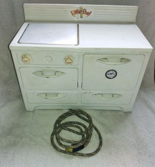 Vintage Metal Little Chef Oven & Stove Top