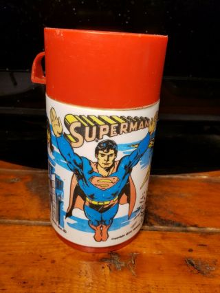Vintage Superman The Movie Thermos Only Dc Comics 1978 Aladdin Christopher Reeve