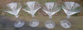 Set Of 4 Jack Daniels Martini Glasses Vintage -