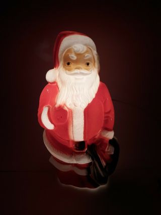 Vintage 1968 Empire Lighted Santa Claus Blow Mold 13 Inch Christmas