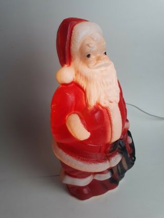 Vintage 1968 Empire Lighted Santa Claus Blow Mold 13 Inch Christmas 3