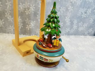 Vintage Christmas Reuge Swiss Music Box Tree & Toys “oh Tannenbaum” W/ Box