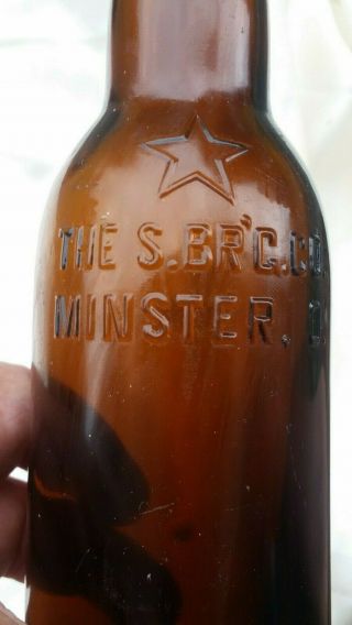 The S.  Br ' c Co Minster Ohio Amber Beer Bottle 2