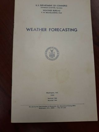 Vintage Weather Science Study Kit US Dept Of Commerce Weather Bureau 1950 - 60 ' s 3
