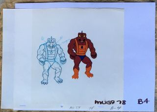He - Man She - Ra Motu Animation Production Cel & Sketch - Clawful